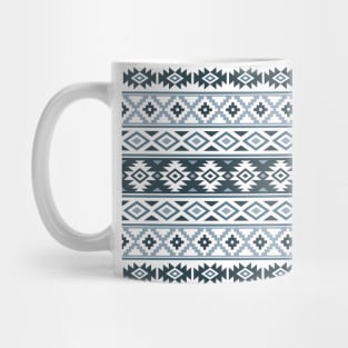 Aztec Stylized Pattern Gray-Blues & White Mug